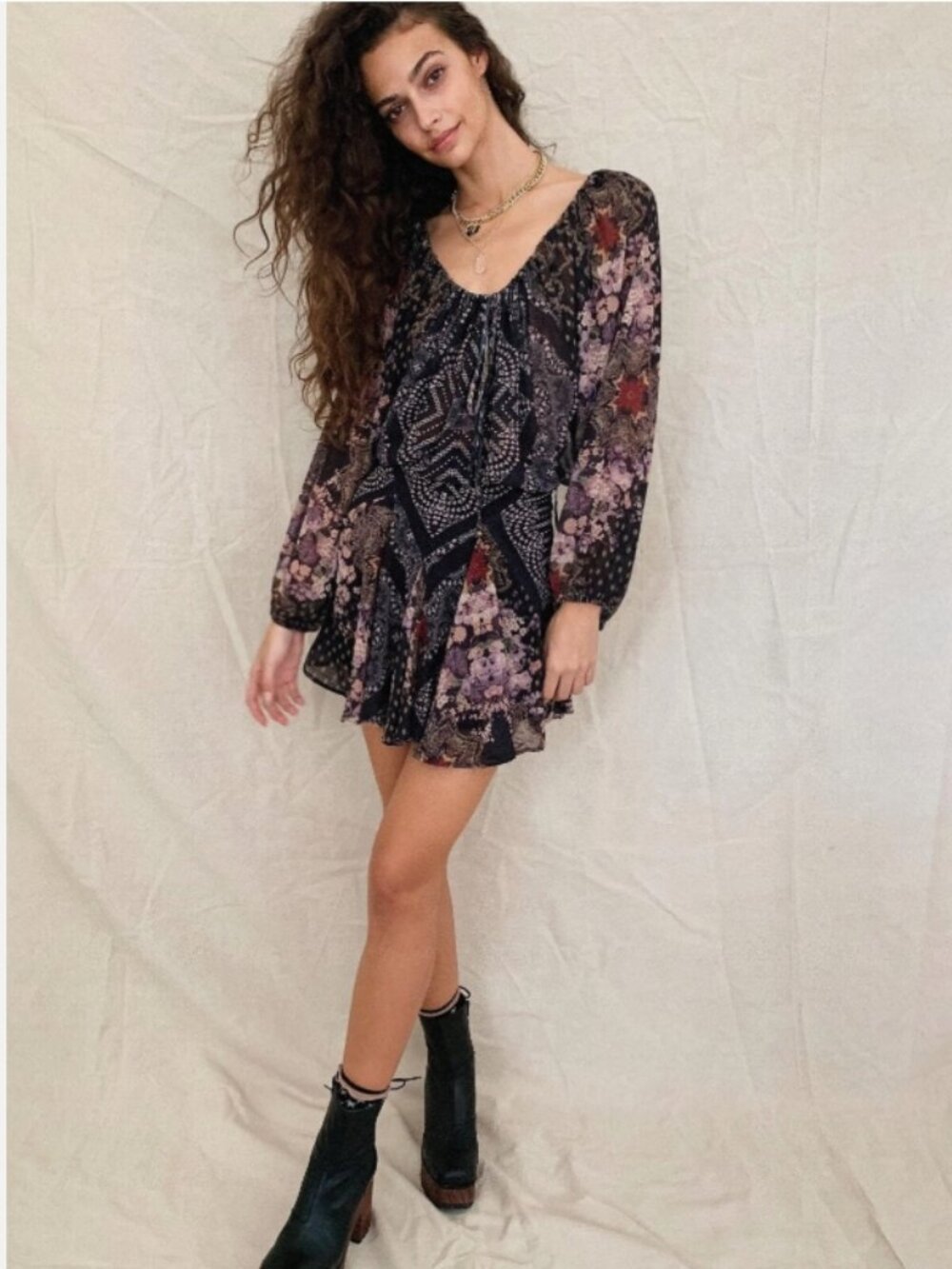 New Free People Seven Wonders Mini Dress Size Small MSRP: $148